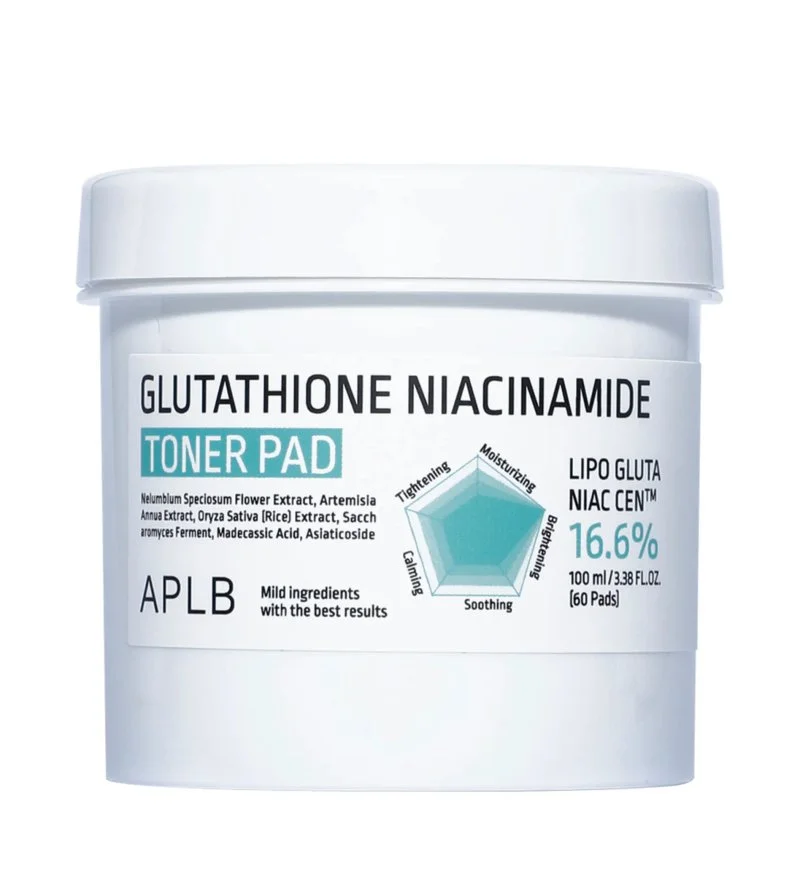 Glutathione Niacinamide Toner Pad feuchtigkeitsspendende und aufhellende Toner-Pads 60 Stück / 100 ml