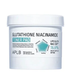 APLB Glutathione Niacinamide Toner Pad feuchtigkeitsspendende und aufhellende Toner-Pads 60 Stück /