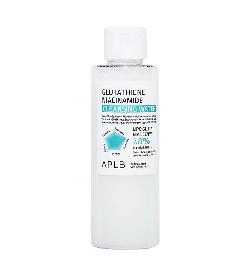 Glutathion-Niacinamid Reinigungswasser, feuchtigkeitsspendendes, aufhellendes Mizellenwasser 160 ml