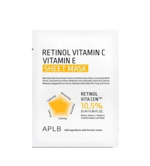 APLB Retinol Vitamin C Vitamin E Anti-Aging Feuchtigkeits-Tuchmaske