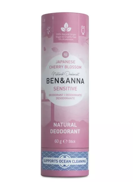Ben & Anna Sensitive Festes Deodorant (60 g) - Kirschblüte