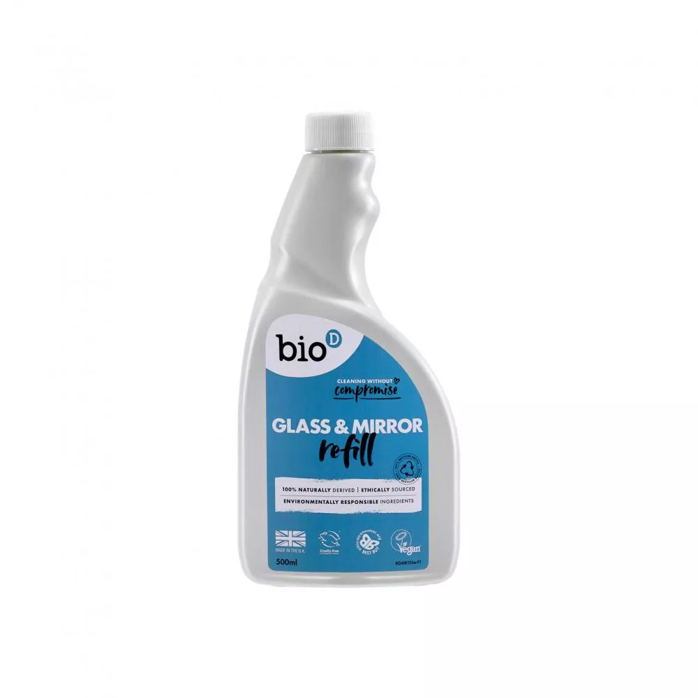 Bio-D Glas- und Spiegelreiniger - Nachfüllpackung (500 ml)