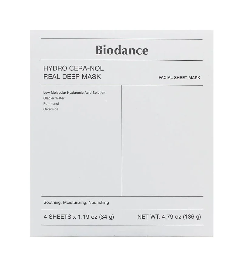 Hydro Cera-Nol Real Deep Mask feuchtigkeitsspendende Hydrogel-Gesichtsmaske 4 x 34 g