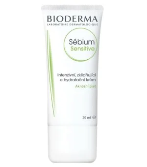 Bioderma Sébium Sensitive intensiv beruhigende und feuchtigkeitsspendende Creme für zu Akne neigende Haut