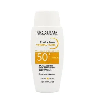 Bioderma Photoderm Mineral Fluide mineralisches Sonnenschutz-Fluid für empfindliche Haut LSF 50+ 75 g