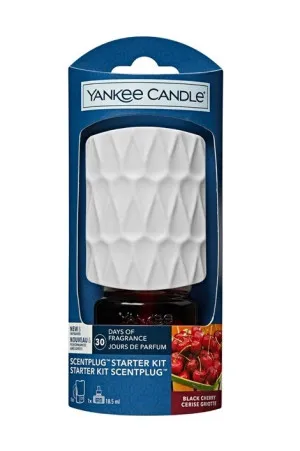 Yankee Candle ScentPlug Organic Pattern elektrischer Steckdosen-Diffusor und Nachfüllung Black Cherry