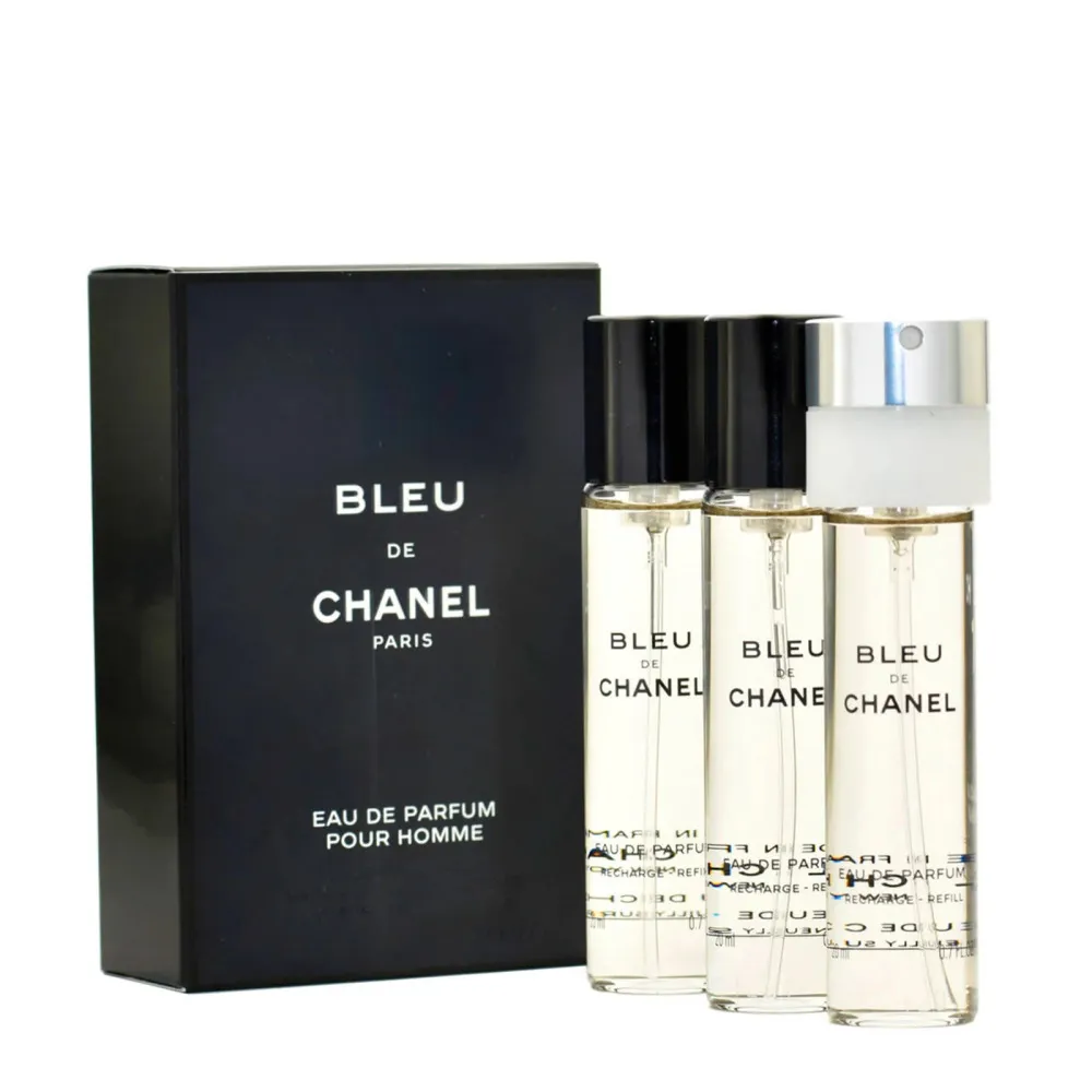 Bleu de Chanel EDP Nachfüllpackung mit Zerstäuber 20 ml + EDP Nachfüllpackung 2 x 20 ml M 60 ml