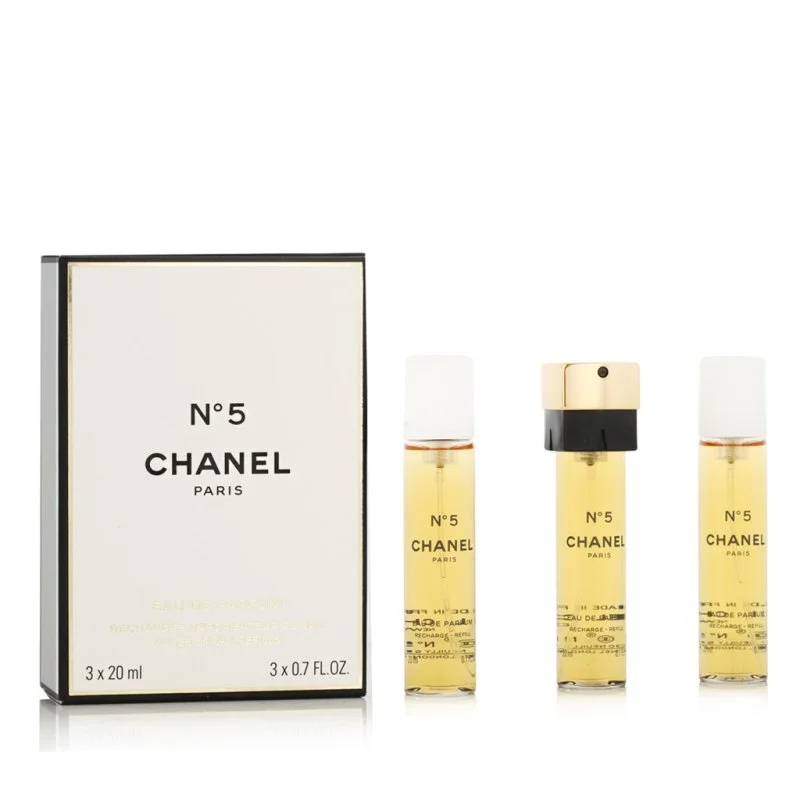 Chanel No 5 Nachfüllung 2 x 20 ml + EDP-Nachfüllung mit Zerstäuber, Eau de Parfum für Damen 20 ml