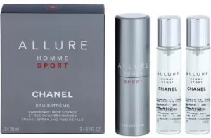 Chanel Allure Homme Sport Eau Extreme Eau de Toilette 3x20 ml für Männer nachfüllbarer Flakon