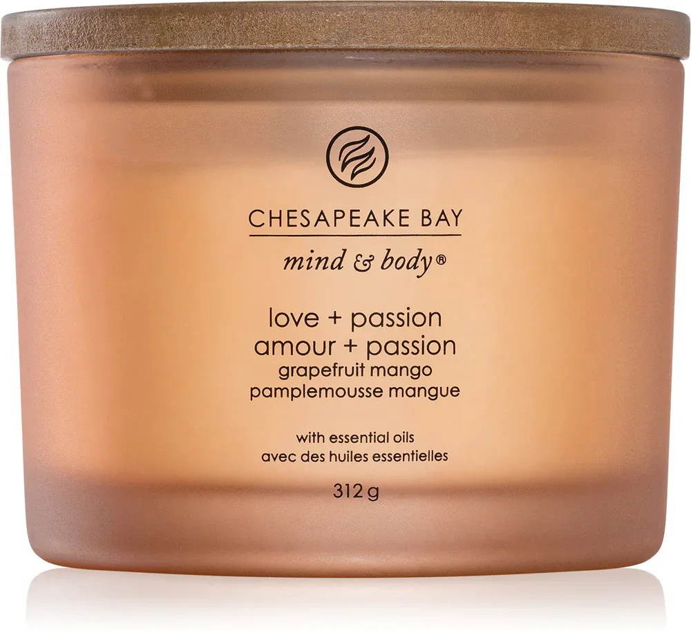 Love + Passion Duftkerze mit 3 Dochten 312 g