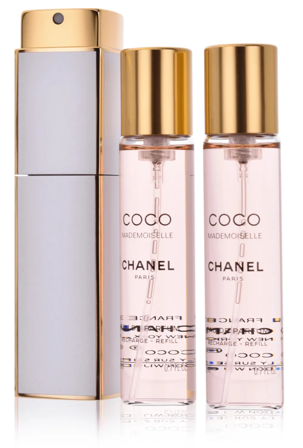 Coco Mademoiselle EDT Nachfüllpackung 2 x 20 ml + EDT Nachfüllpackung mit Zerstäuber 20 ml W 60 ml
