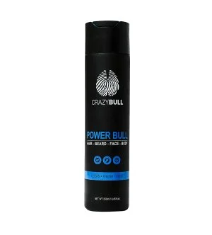 CrazyBull Power Bull Hair-Beard-Face-Body Multifunktionsshampoo 4 in 1 für Haare, Bart, Gesicht und Körper