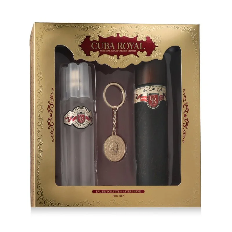 Cuba Royal Eau de Toilette für Herren 100 ml + Aftershave 100 ml + Schlüsselanhänger