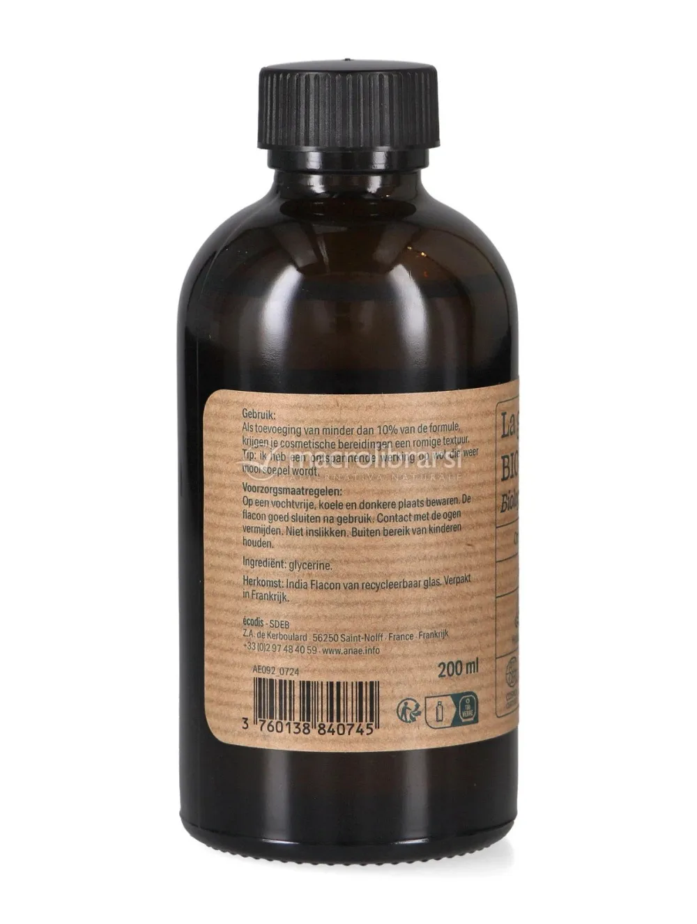 Ecodis Anaé by Vegetable Glycerin BIO (200 ml) - spendet Feuchtigkeit und macht die Haut geschmeidig