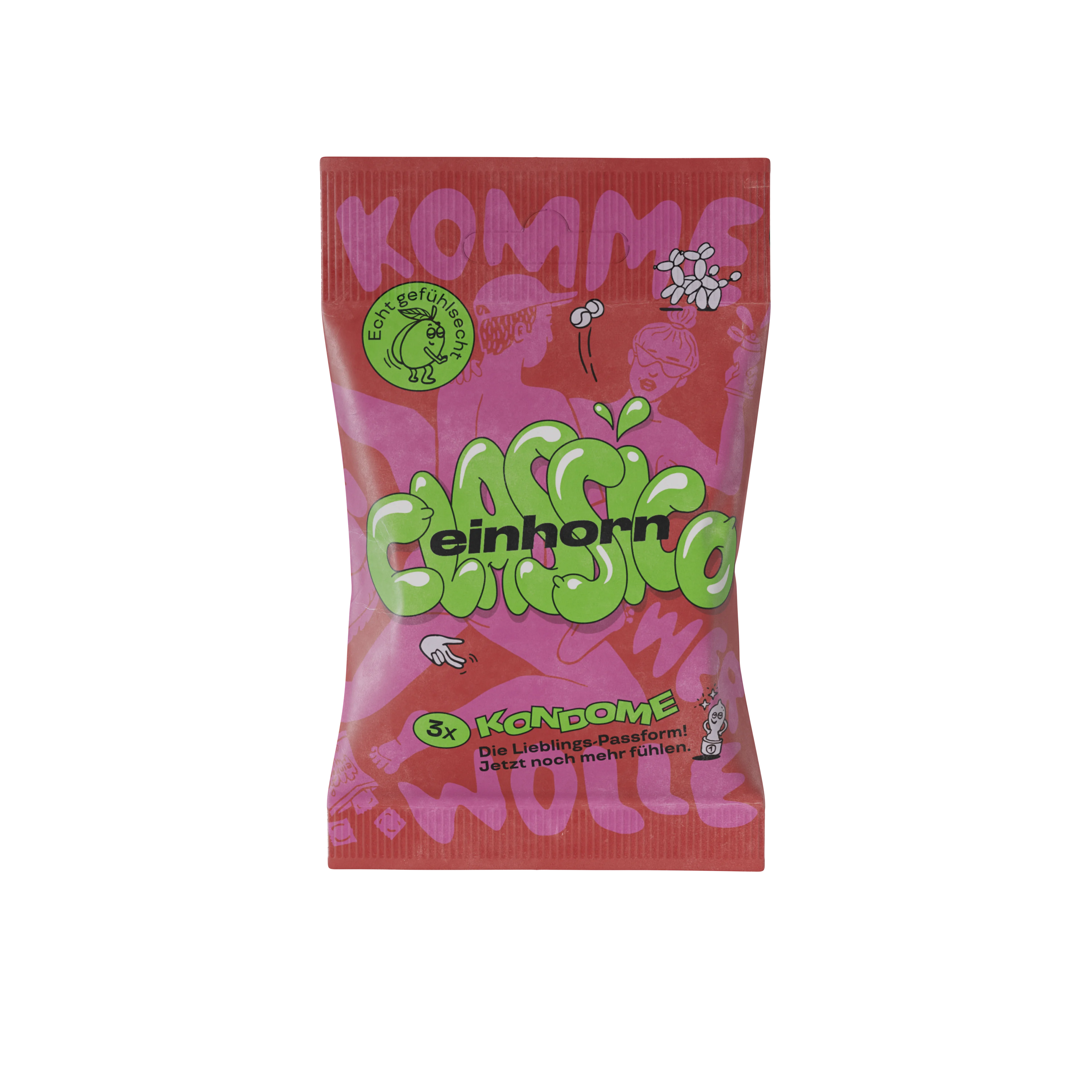 Einhorn Kondome Classic 3 Stk. - vegan, unparfümiert