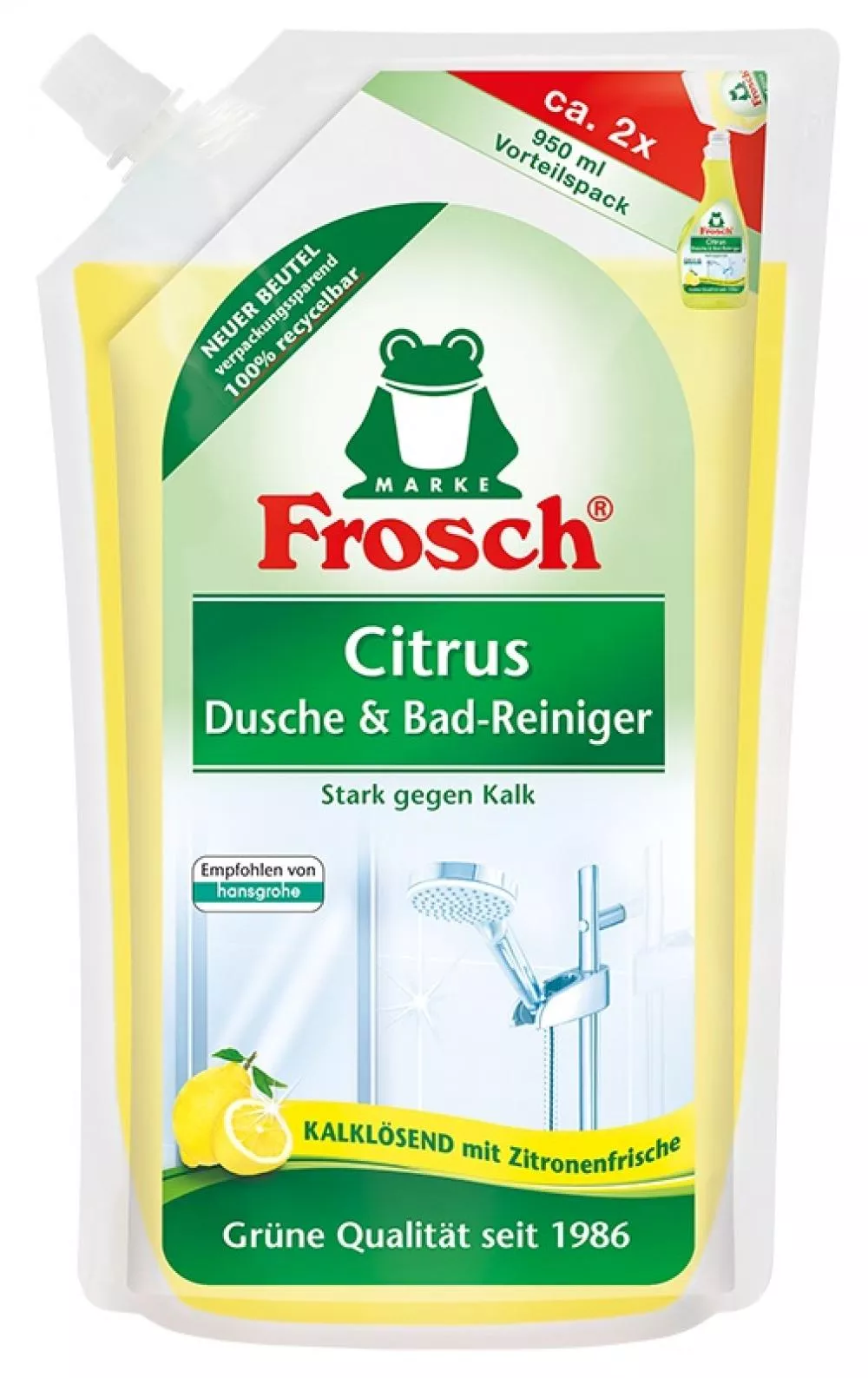 Frosch EKO Bad- und Duschreiniger mit Zitrone - Nachfüllpackung (950 ml)