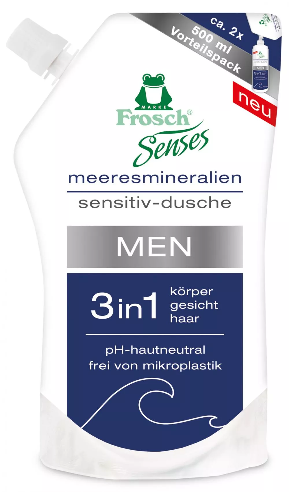 Frosch EKO Senses Men's Shower Gel 3in1 - Nachfüllpackung (500 ml)