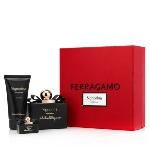 Salvatore Ferragamo Signorina Misteriosa Eau de Parfum für Damen 100 ml + EDP Mini 5 ml + Bodylotion