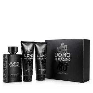 Salvatore Ferragamo Uomo Signature Eau de Parfum für Herren 100 ml + After Shave Balsam 100 ml + Herren-Shampoo und Duschgel
