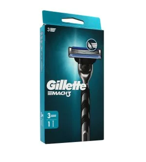 Gillette Mach3 Rasierer + 3 Ersatzklingen