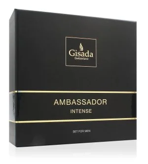 Gisada Ambassador Intense Geschenkset 50 ml + Duschgel Eau de Parfum für Herren