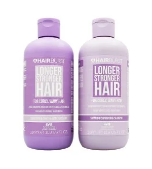 Hairburst Longer Stronger Hair Curly Set für lockiges Haar, Shampoo 350 ml + Conditioner