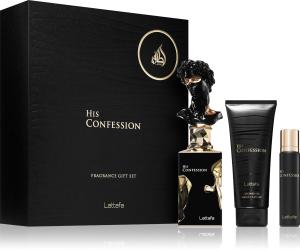 His Confession Eau de Parfum für Herren 100 ml + EdP Mini 12 ml + Duschgel