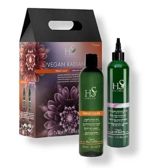 HS MILANO Vegan Radiance Color Care Set Schutzshampoo 350 ml + Lamellar Bond Leave-In-Pflege