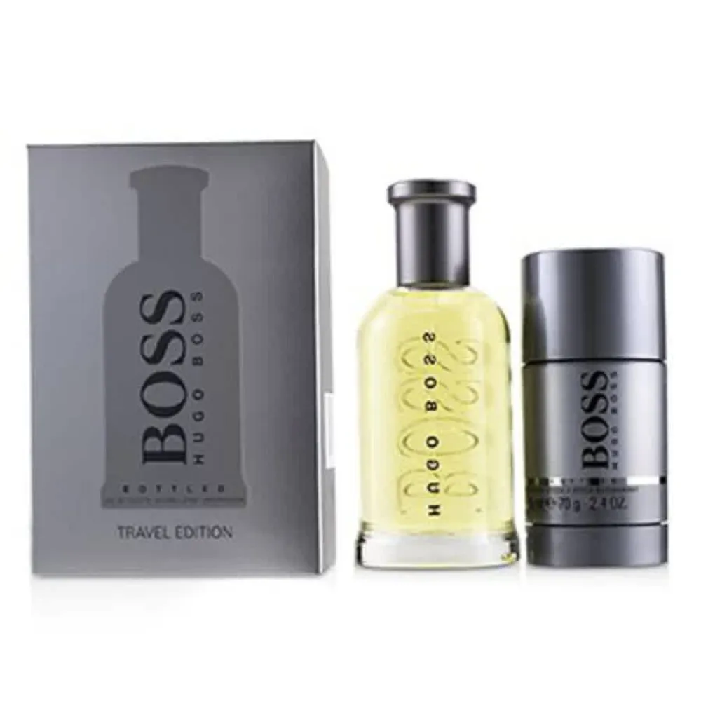 Boss Bottled Geschenkset für Männer Eau de Toilette 100 ml + Duschgel 100 ml + Deospray 150 ml 100 ml + sprchový gel 100 ml + deosprej 150 ml