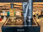 Boss Bottled Geschenkset für Männer Eau de Toilette 100 ml + Duschgel 100 ml + Deospray 150 ml 100 ml + sprchový gel 100 ml + deosprej 150 ml
