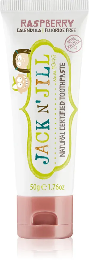Jack n Jill Kinderzahnpasta - Erdbeere BIO (50 g) - fluoridfrei, mit Bio-Calendula-Extrakt
