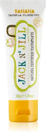 Jack n Jill Kinderzahnpasta - Erdbeere BIO (50 g) - fluoridfrei, mit Bio-Calendula-Extrakt