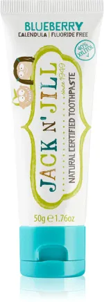 Jack n Jill Kinderzahnpasta - Erdbeere BIO (50 g) - fluoridfrei, mit Bio-Calendula-Extrakt