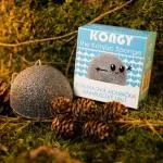 Kongy Cognac-Schwamm - Bambuskohle - für fettige und zu Akne neigende Haut