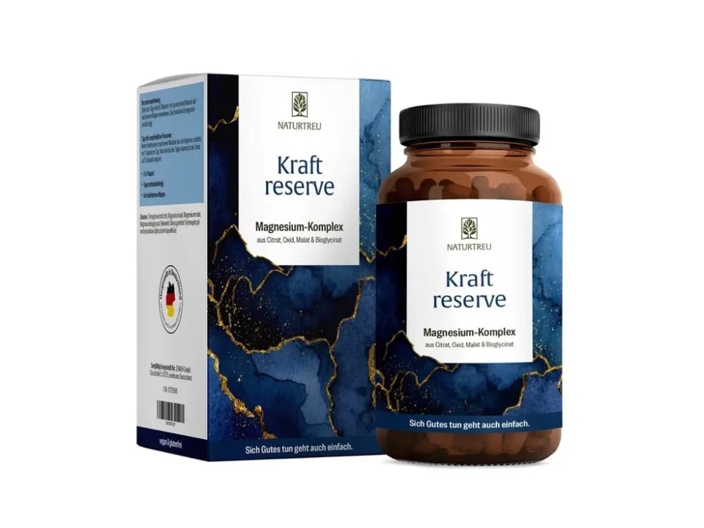 Naturtreu Kraft Reserve Magnesium Komplex, 180 vegane Kapseln