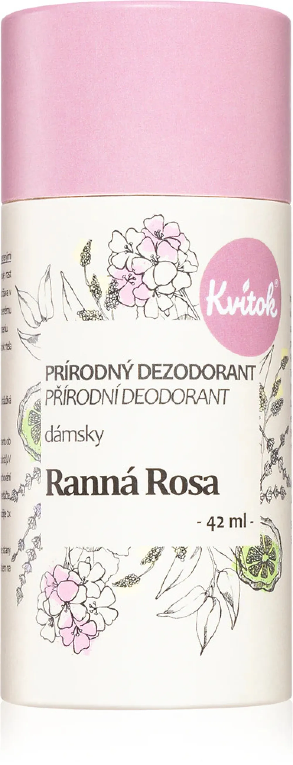 Kvitok Women's Cream Deodorant Morning Dew (30 ml) - hinterlässt kein klebriges Gefühl
