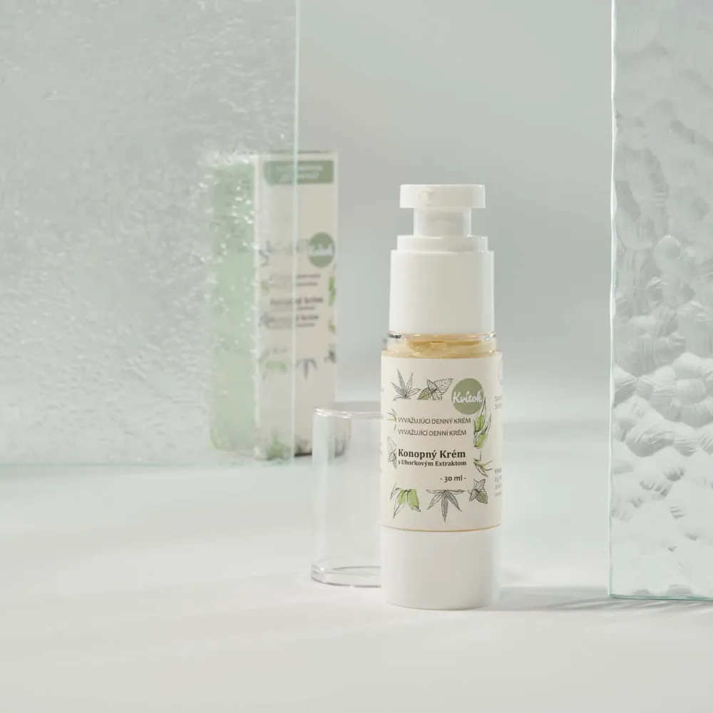 Kvitok Hanf-Tagescreme für fettige Haut (30 ml) - mit Gurkenextrakt
