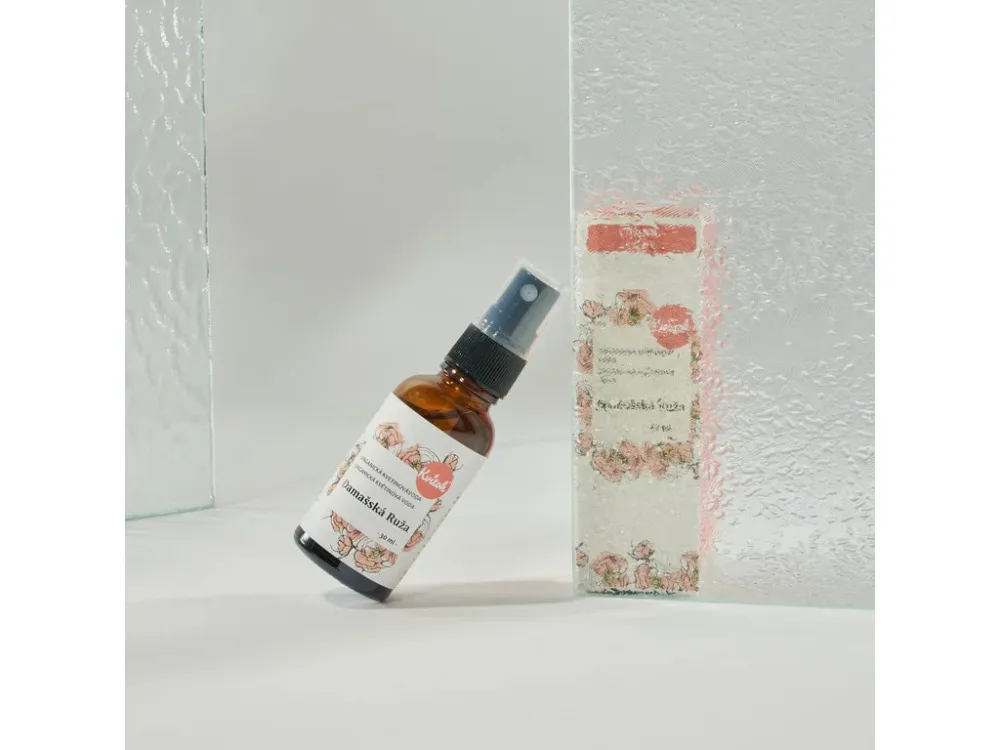 Kvitok Blumenwasser mit Spray - Damaszener Rose BIO (30 ml) - universell einsetzbar
