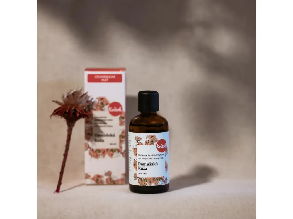 Kvitok Blumenwasser mit Spray - Damaszener Rose BIO (30 ml) - universell einsetzbar