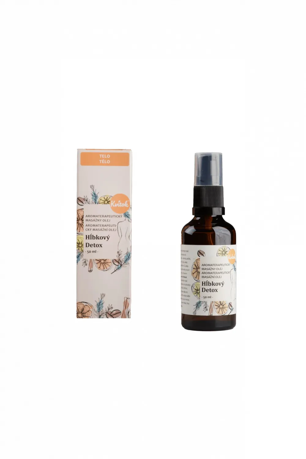 Kvitok Massageöl gegen Cellulite Deep Detox (50 ml) - aktiviert die Mikrozirkulation der Lymphe