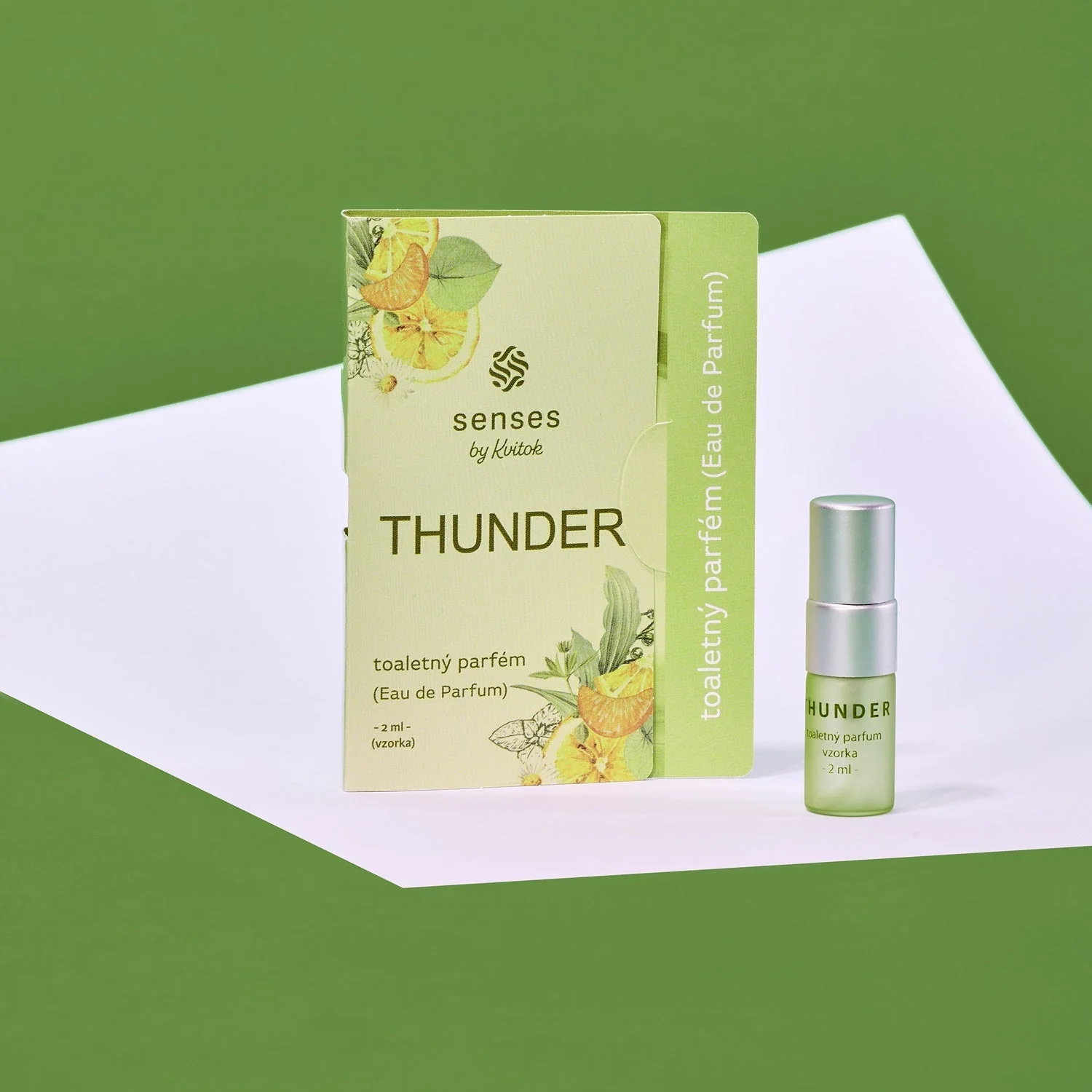 Kvitok Senses Eau de Toilette Thunder – Probe (2 ml) – frisch-würziger Duft