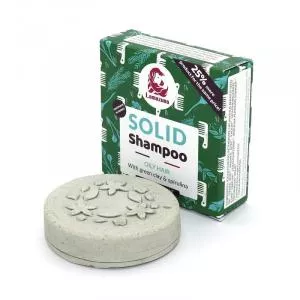 Lamazuna Festes Shampoo für fettiges Haar mit grüner Tonerde und Spirulina (70 g)