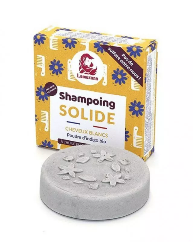 Lamazuna Steifes Shampoo für graues Haar - Indigo (70 g)