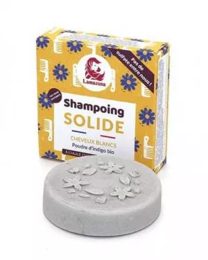 Lamazuna Steifes Shampoo für graues Haar - Indigo (70 g)