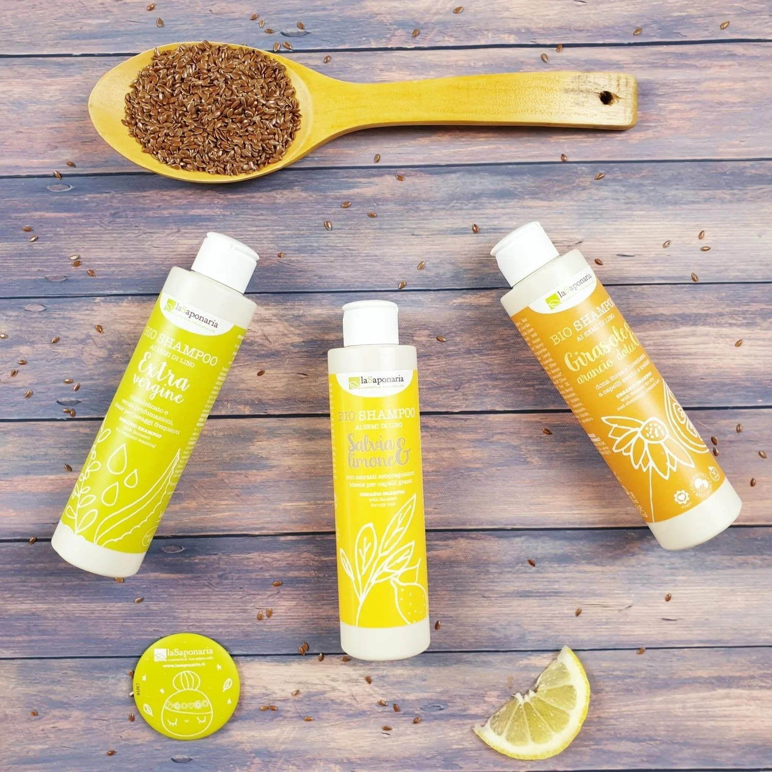 laSaponaria Shampoo mit Sonnenblume und Süßorange BIO 30 ml