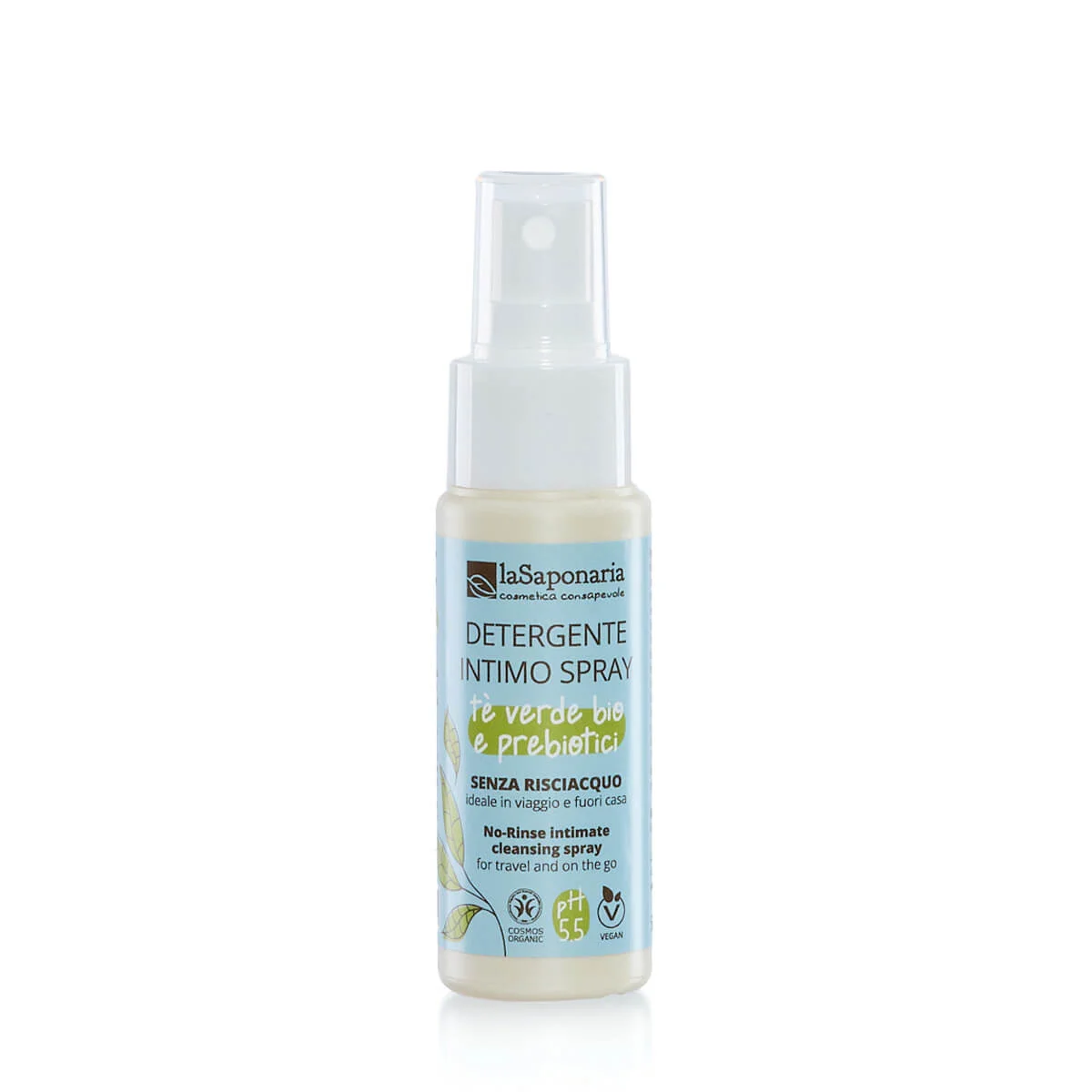 laSaponaria Intimspray ohne Abspülen mit Bio-Grüntee (50 ml) - schnelle Intimreinigung jederzeit und überall