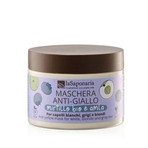 laSaponaria No yellow Maske für graues Haar mit Amla und Heidelbeere (200 ml) - neutralisiert gelbe Untertöne