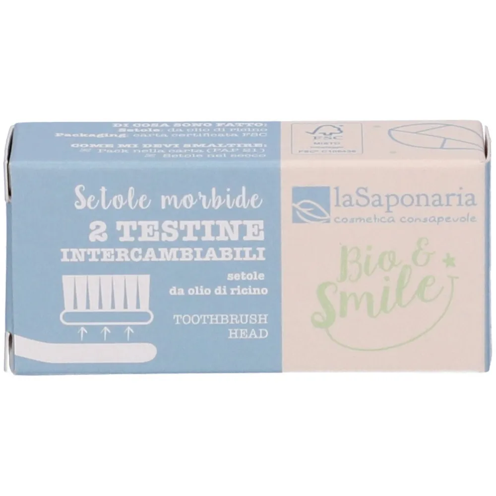 laSaponaria Ersatzzahnbürstenköpfe (weich) (2 Stück)