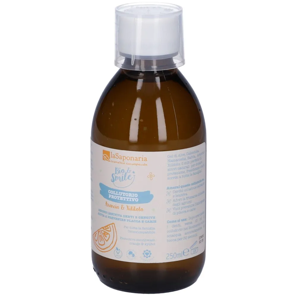 laSaponaria Schützende Mundspülung mit Orange und Xylit BIO (250 ml)
