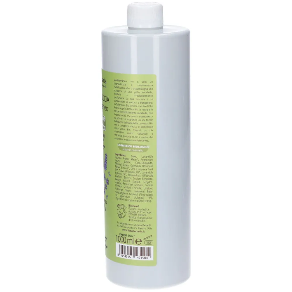laSaponaria Mediterranes Duschgel BIO Maxi (1 l) - mit mediterranen Kräutern